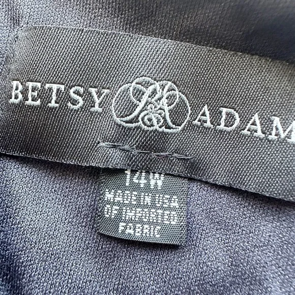 Betsy & Adam Beaded Gown Cognac Black Tie Formal MOTB Gala Old Money Elegant 14W - Picture 5 of 14